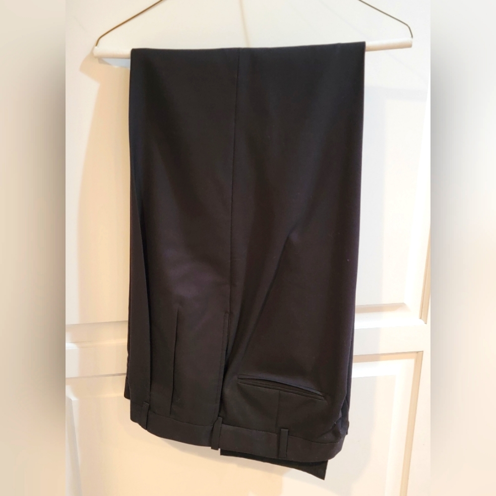 Black 100% Wool Dress Pants, Size 34